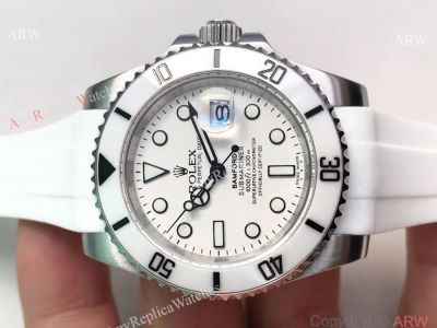 High Quality Replica Rolex Bamford Submariner Watch White Ceramic Bezel